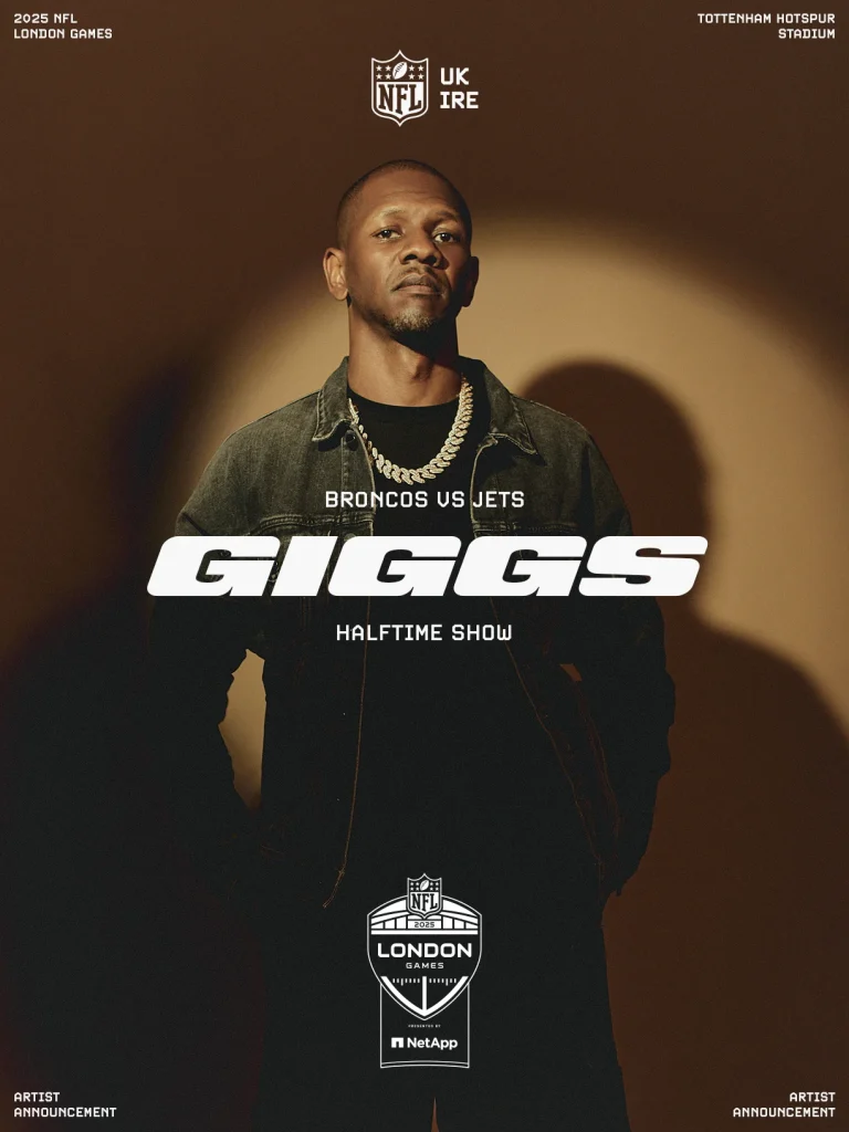 Rap icon Giggs will take over halftime at the 2025 NFL London Game