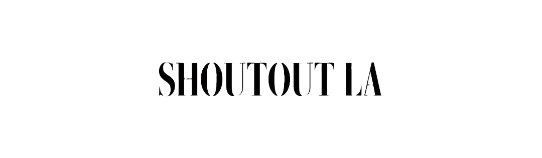 Shoutout LA logo on black background
